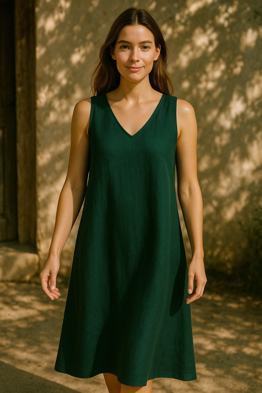 aveline cotton & linen dress