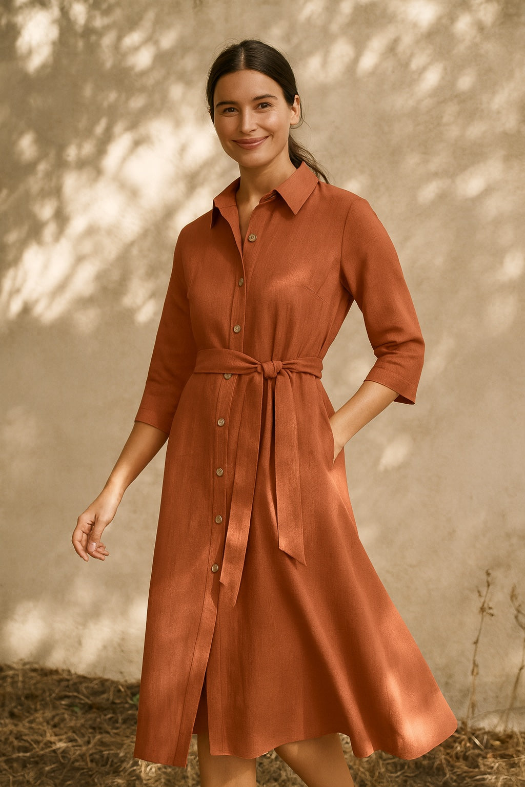 emma cotton & linen dress