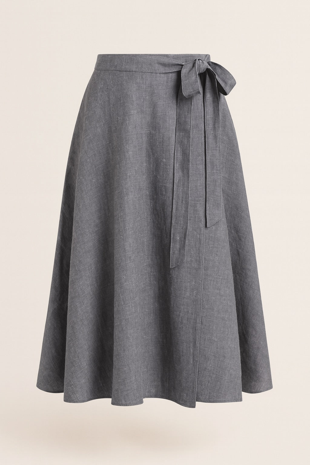 maya linen & cotton wrap skirt