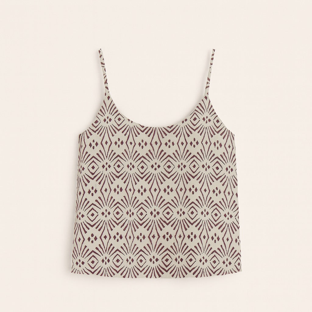zara blockprint top