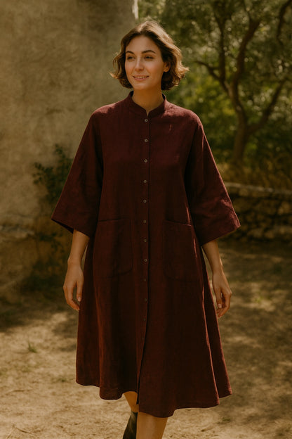 carla buttondown dress
