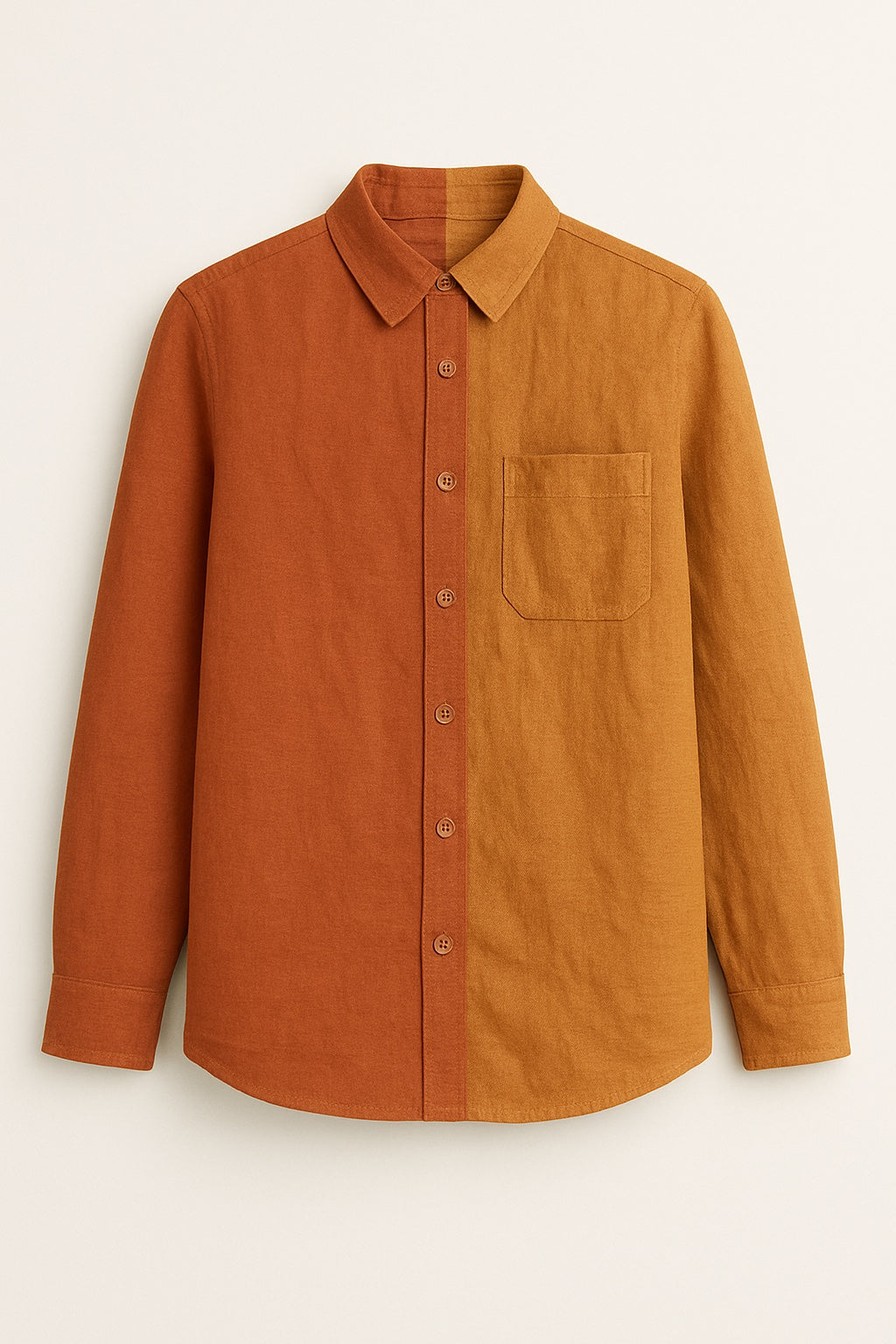 liza bicolor linen & cotton shirt