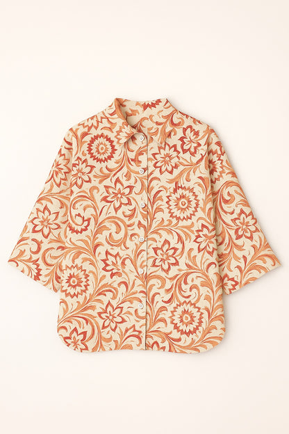 bonnie oversized blockprint shirt
