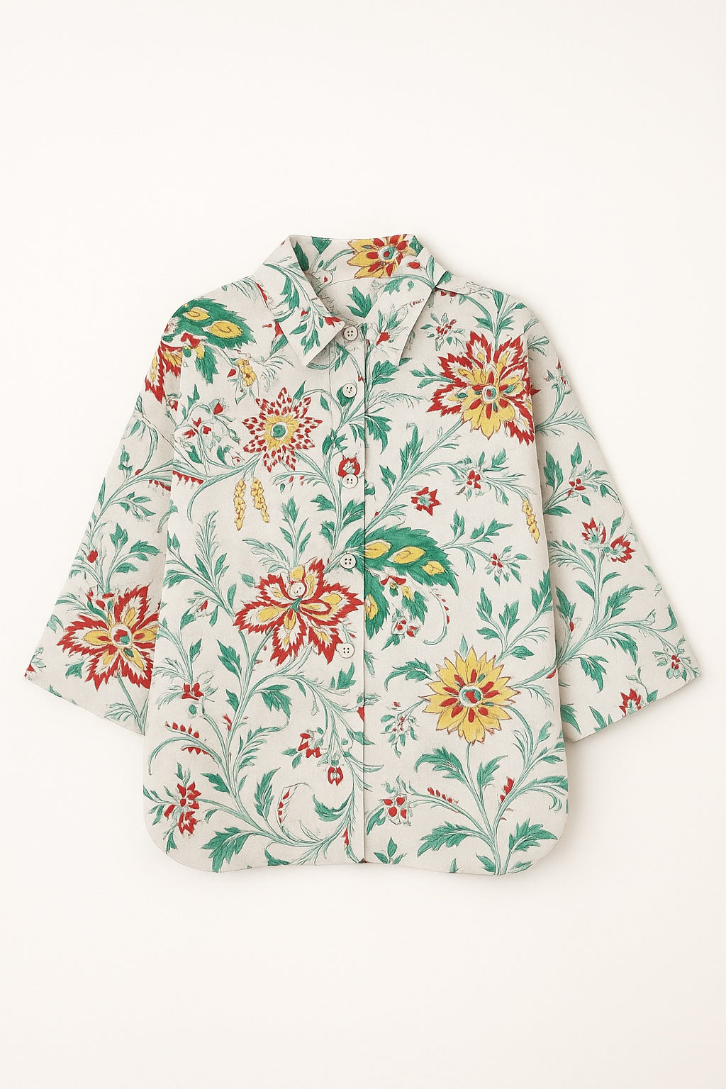 bonnie oversized blockprint shirt