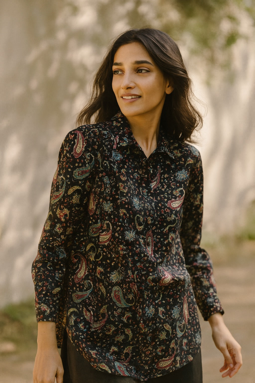monie cotton & silk shirt