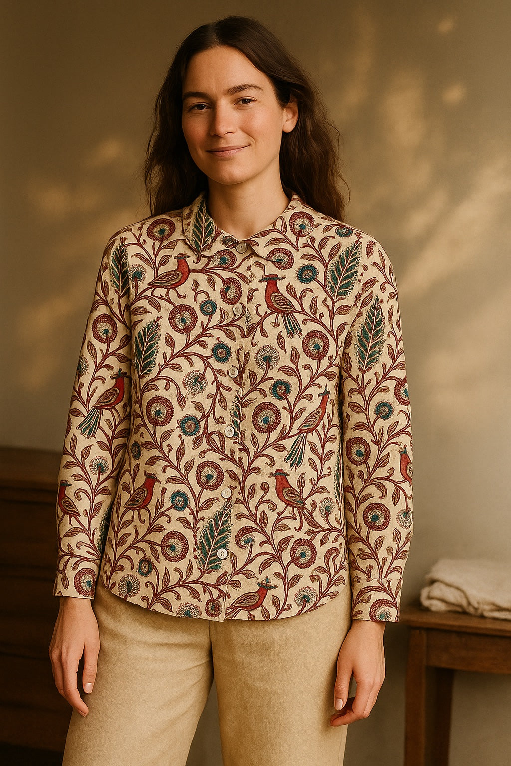 florine blockprint shirt