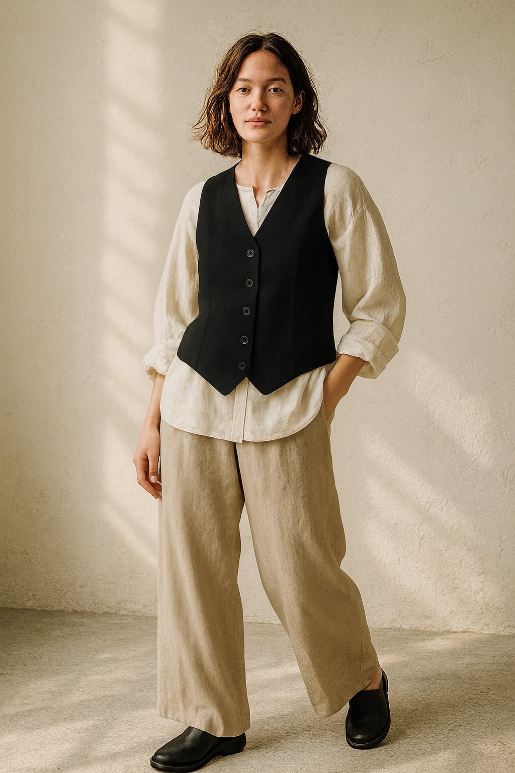 anastasia cashmere tailored vest