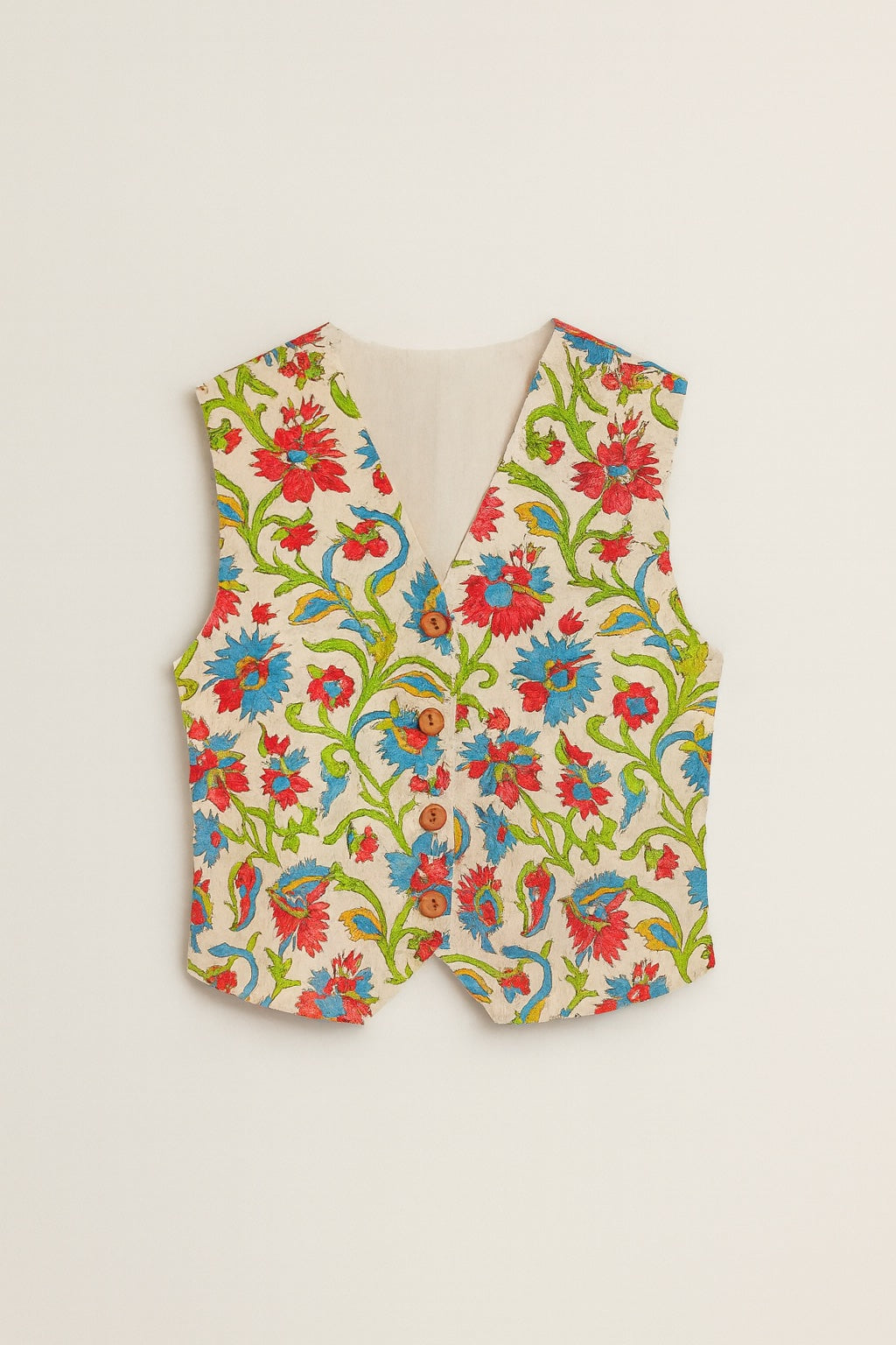 jade blockprint vest