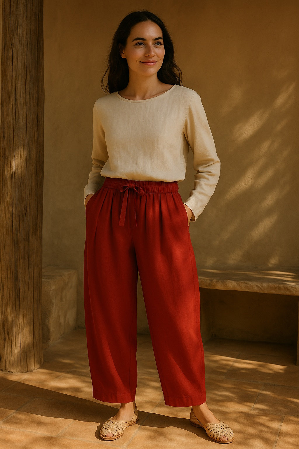 gloria cotton & linen trousers