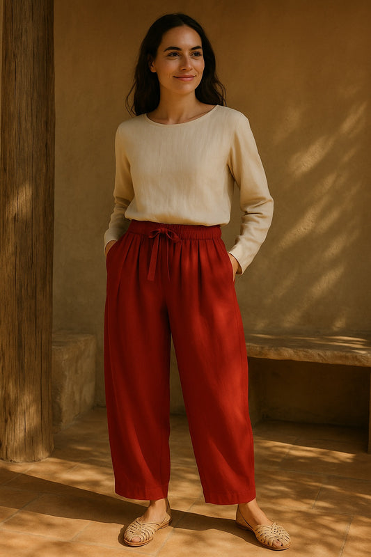 gloria cotton & linen trousers