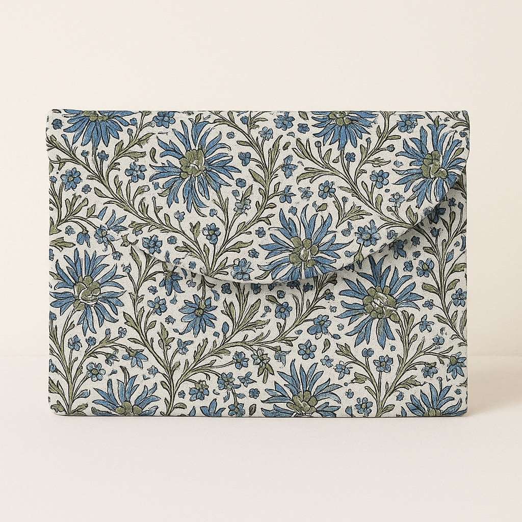 madeleine blockprint clutch