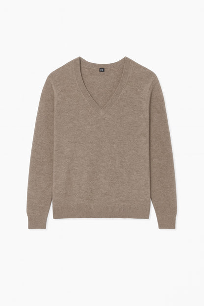 nina cashmere v-neck pullover