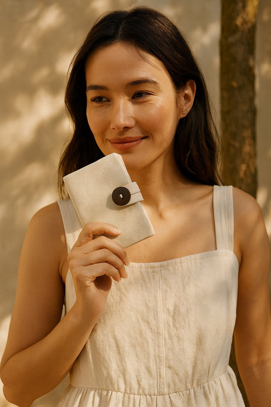 ava linen wallet