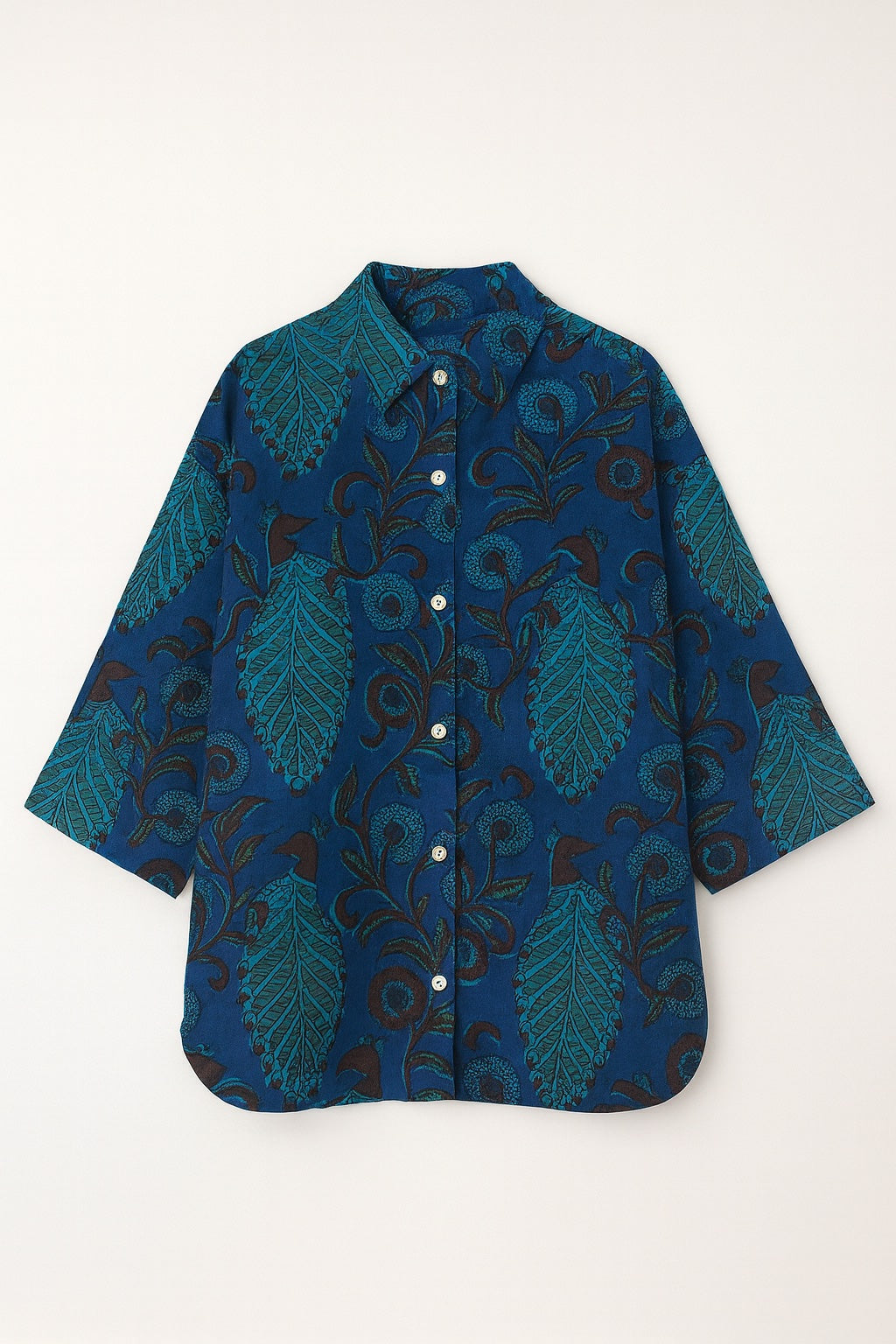 bonnie oversized blockprint shirt