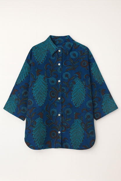 bonnie oversized blockprint shirt