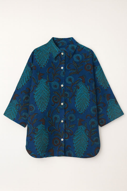 bonnie oversized blockprint shirt