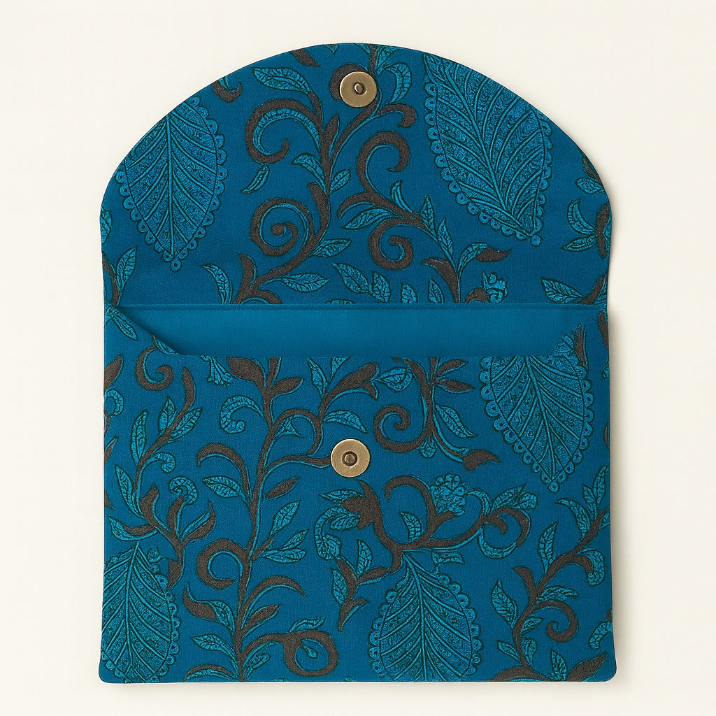 madeleine blockprint clutch