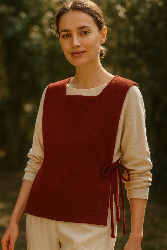 charlotte cashmere tie top