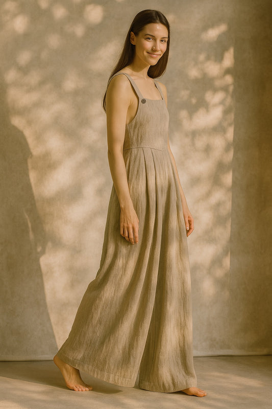 gabrielle linen & cotton jumpsuit