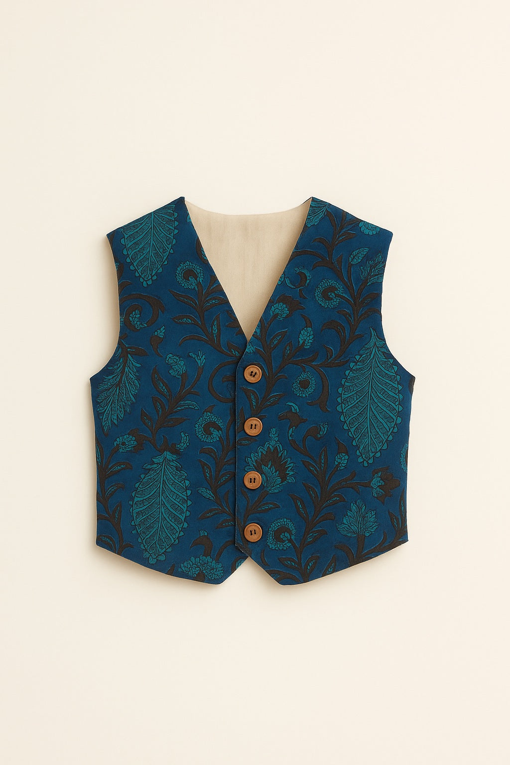 jade blockprint vest