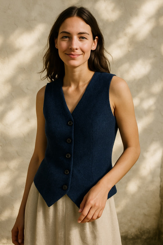 anastasia cashmere tailored vest