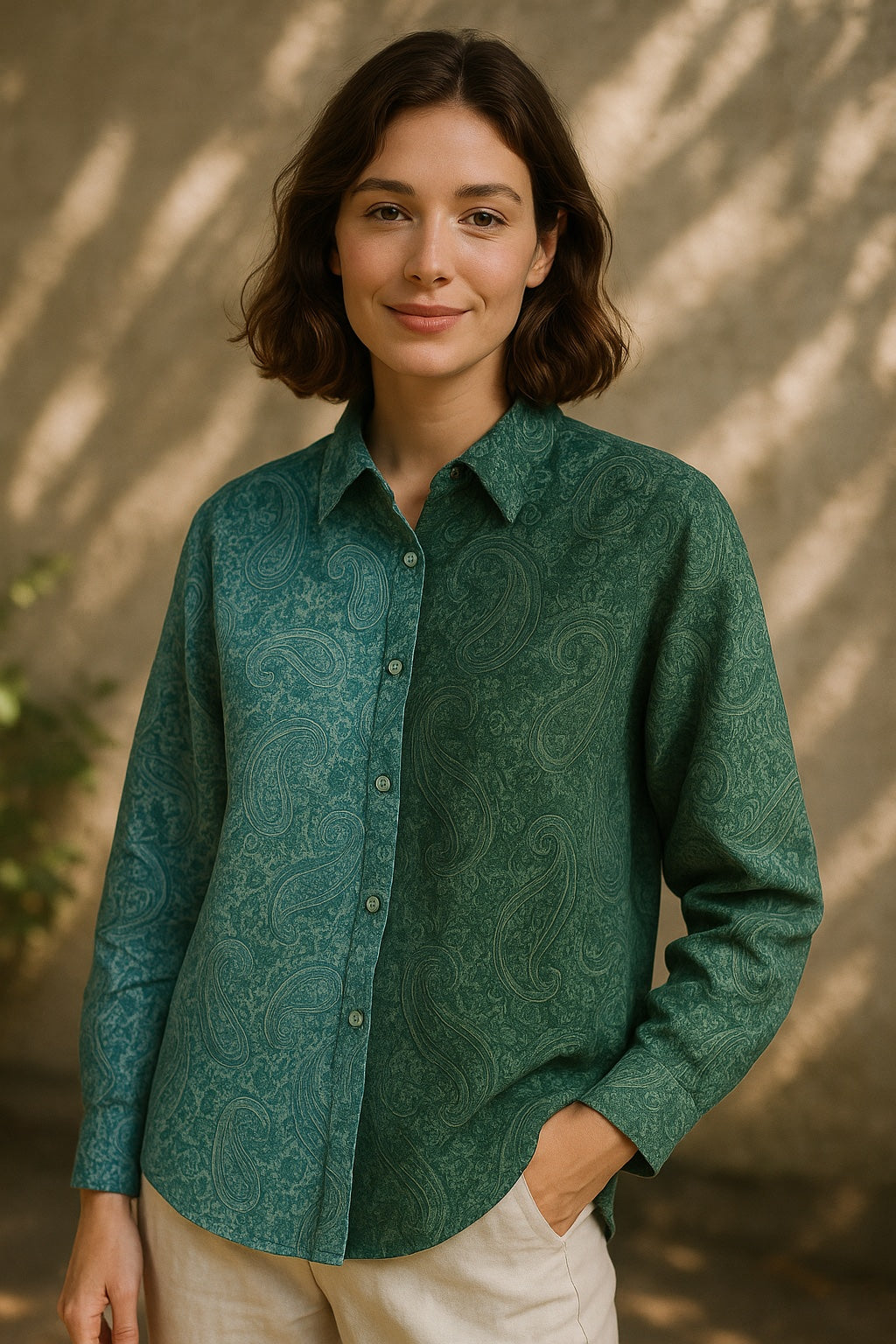 margaux cotton & silk shirt