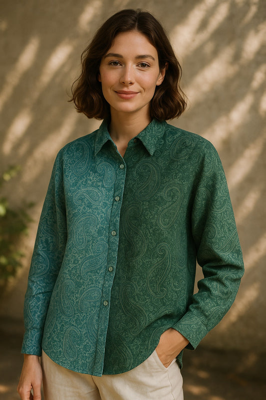 margaux cotton & silk shirt