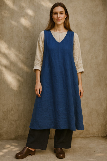 aveline cotton & linen dress