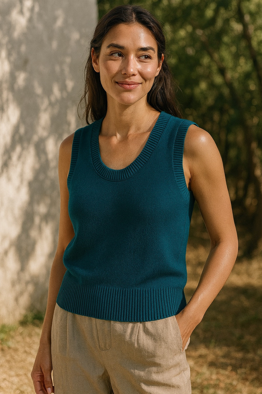 gabrielle cashmere vest