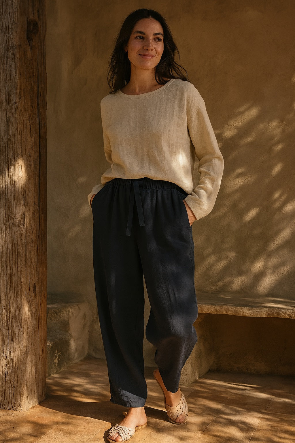 gloria cotton & linen trousers