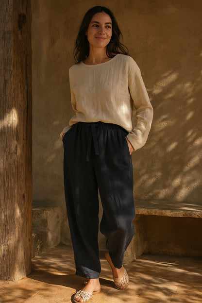 gloria cotton & linen trousers