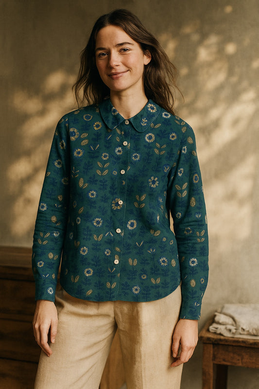 florine blockprint shirt