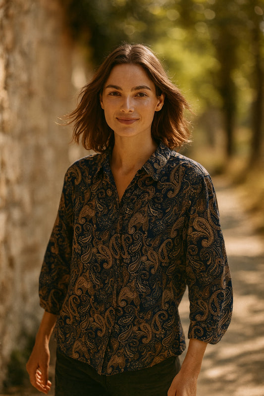monie cotton & silk shirt