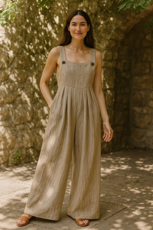 gabrielle linen & cotton jumpsuit