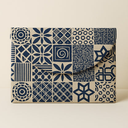 madeleine blockprint clutch