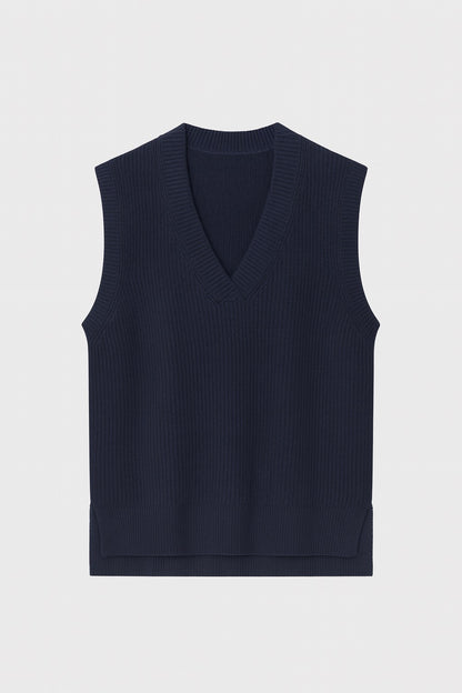 ava wool v-neck vest