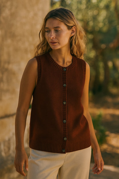 yuna cashmere vest