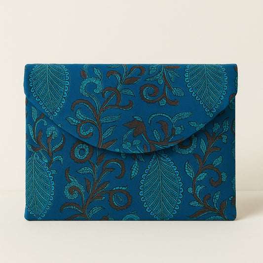 madeleine blockprint clutch