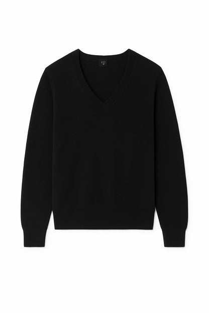 nina cashmere v-neck pullover