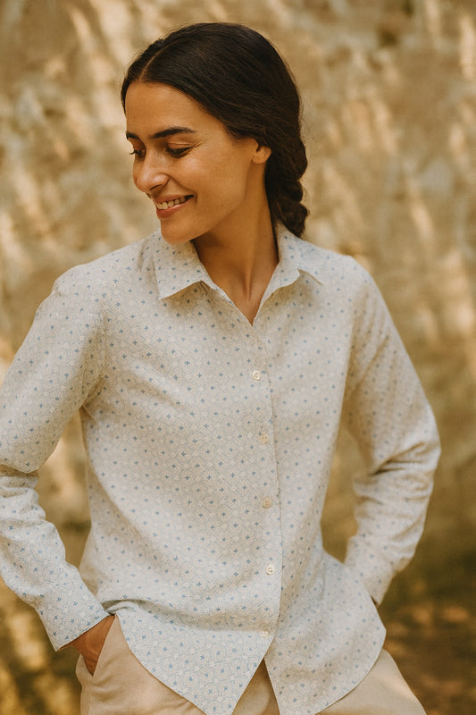 maya patterned cotton shirt
