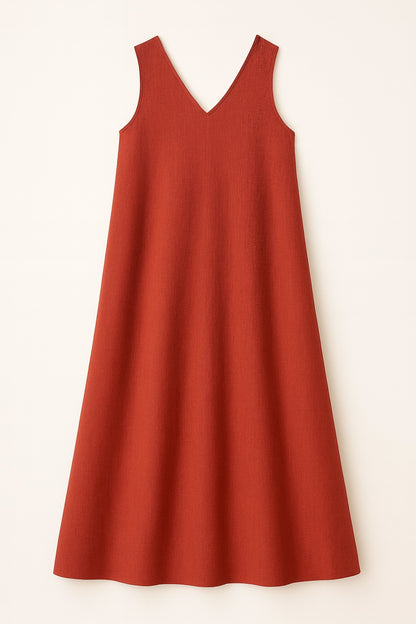 aveline cotton & linen dress