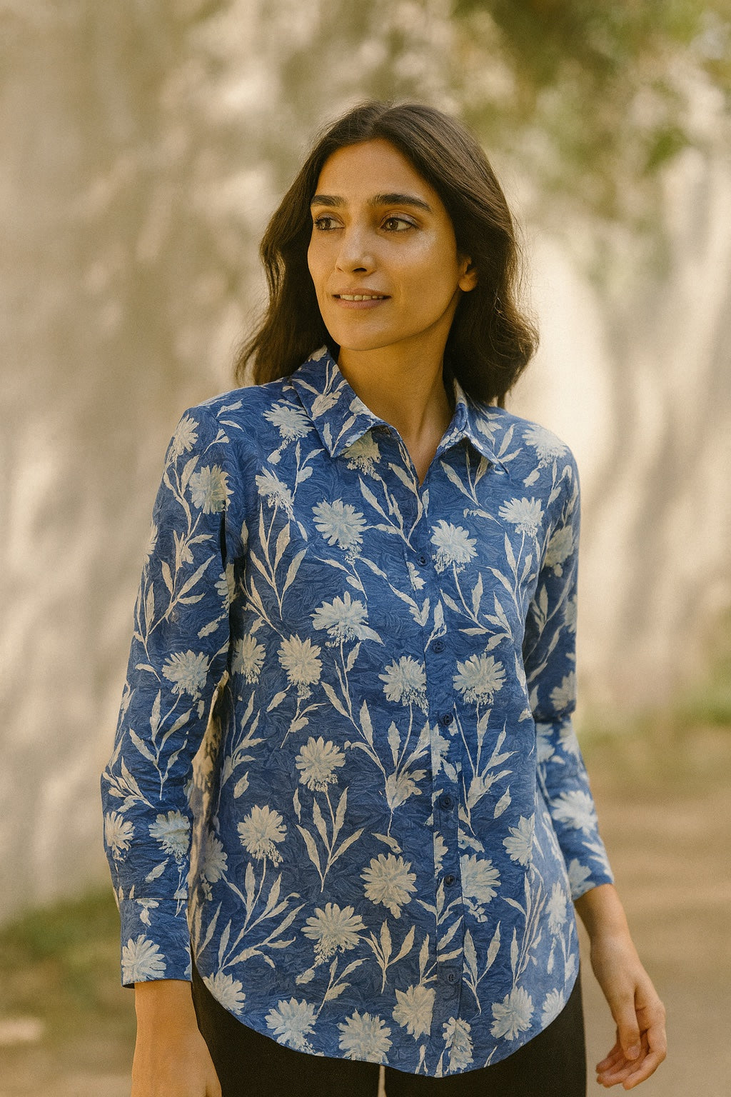 monie cotton & silk shirt