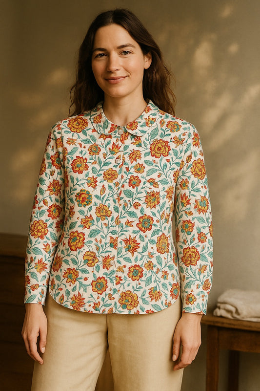 florine blockprint shirt