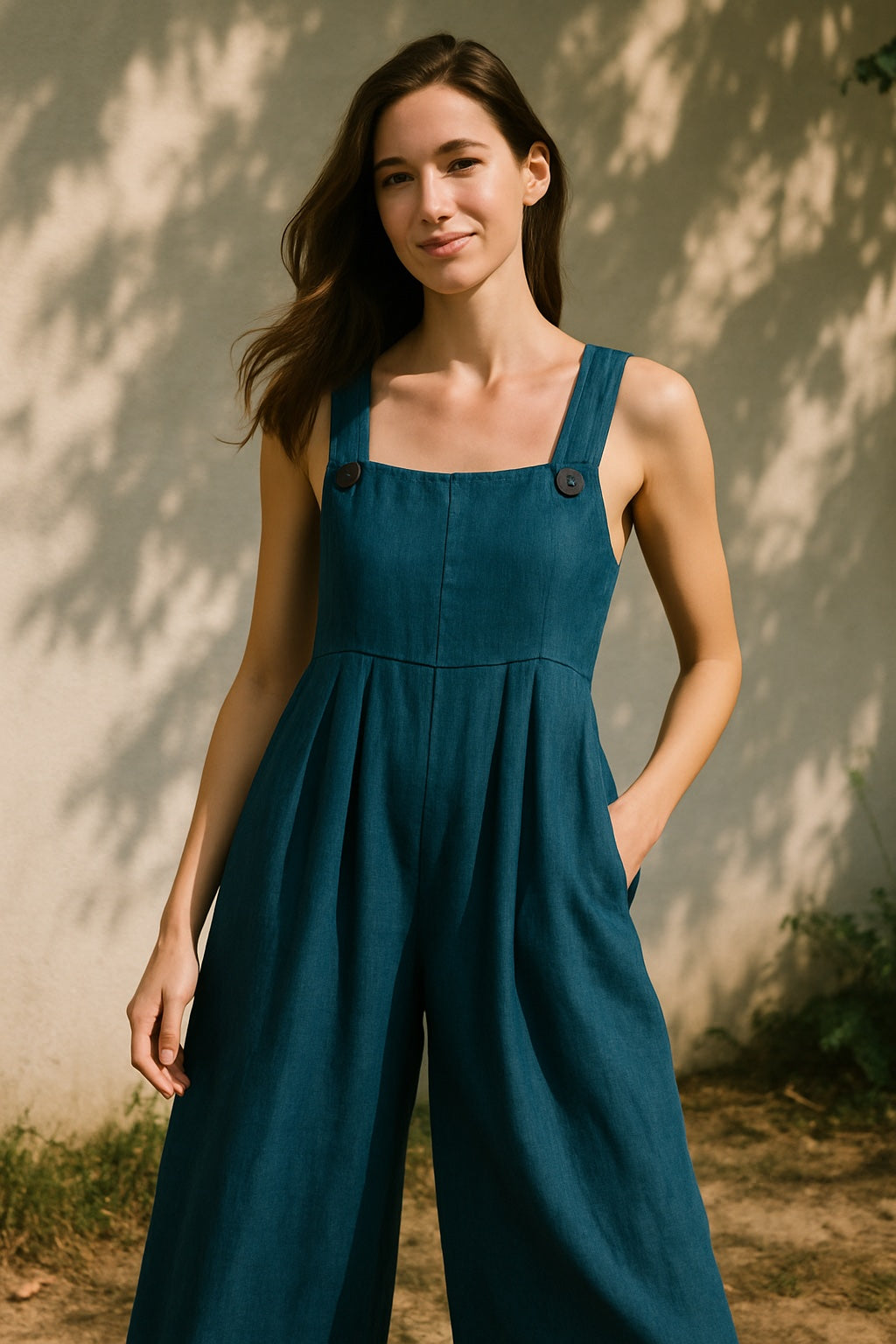 gabrielle linen & cotton jumpsuit