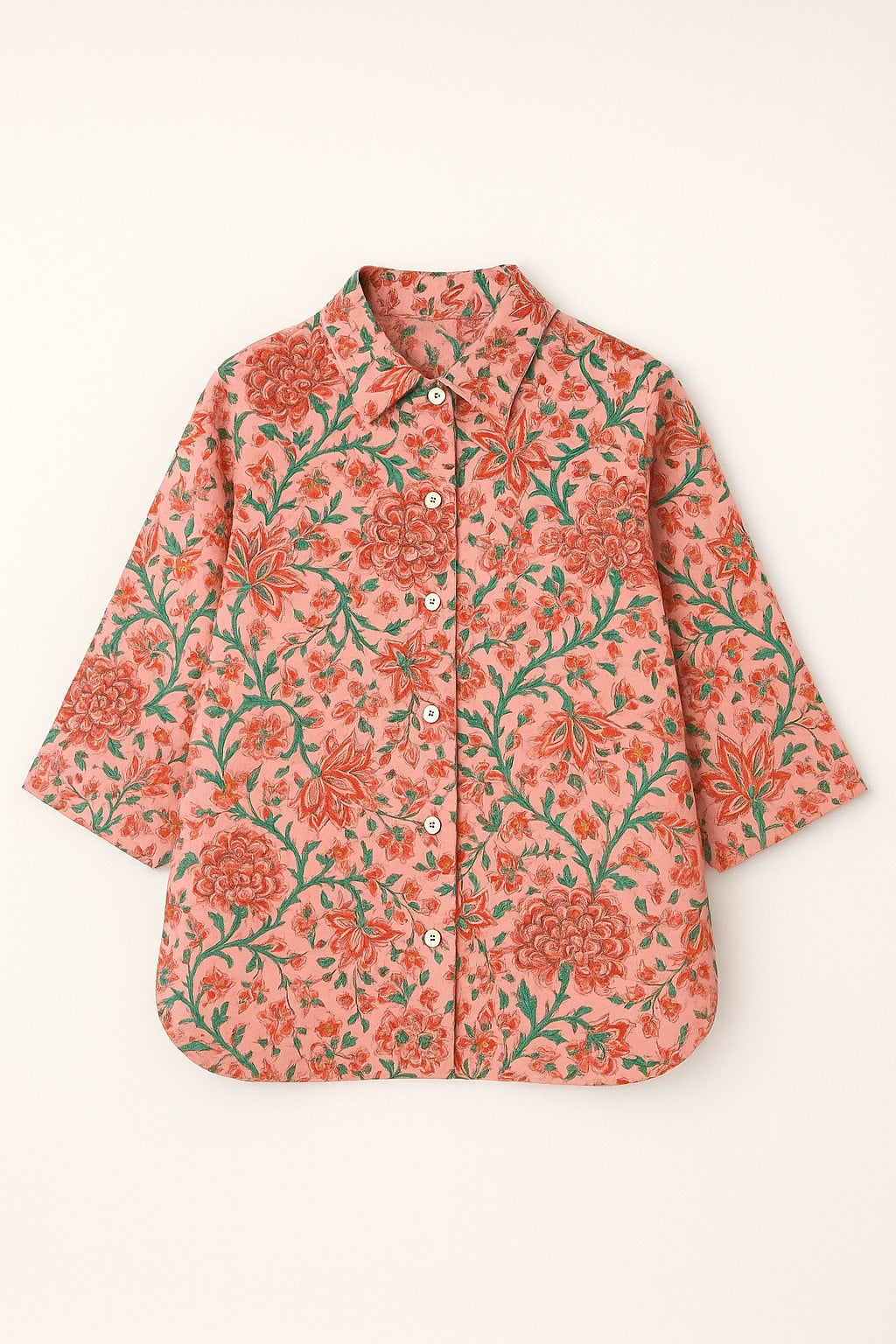 bonnie oversized blockprint shirt