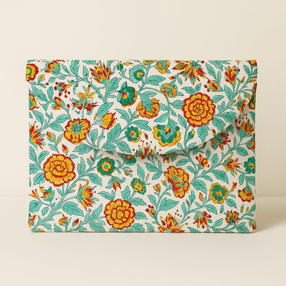 madeleine blockprint clutch
