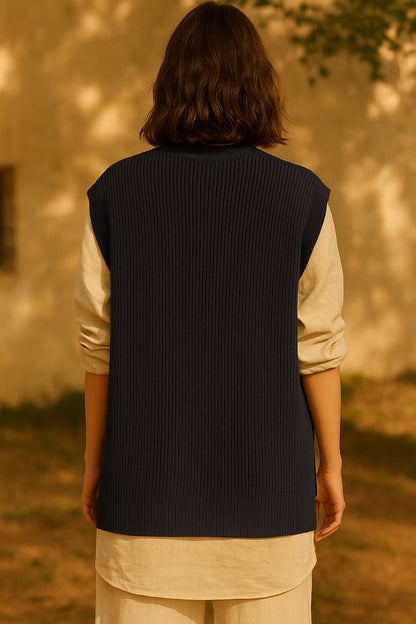ava wool v-neck vest
