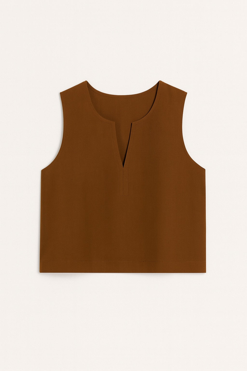 samantha blockprint sleeveless v-neck top