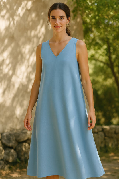 aveline cotton & linen dress