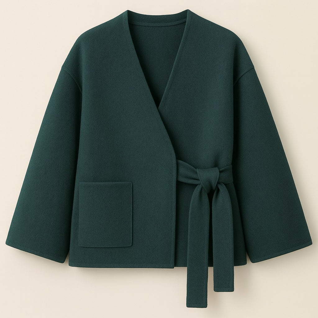 louise cashmere tie jacket